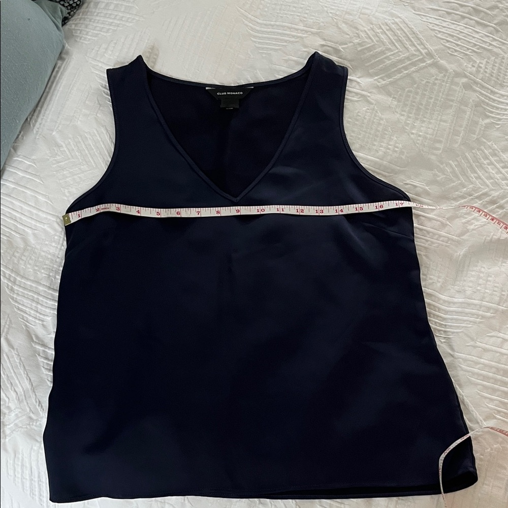 Club Monaco Navy V-Neck Tank Top